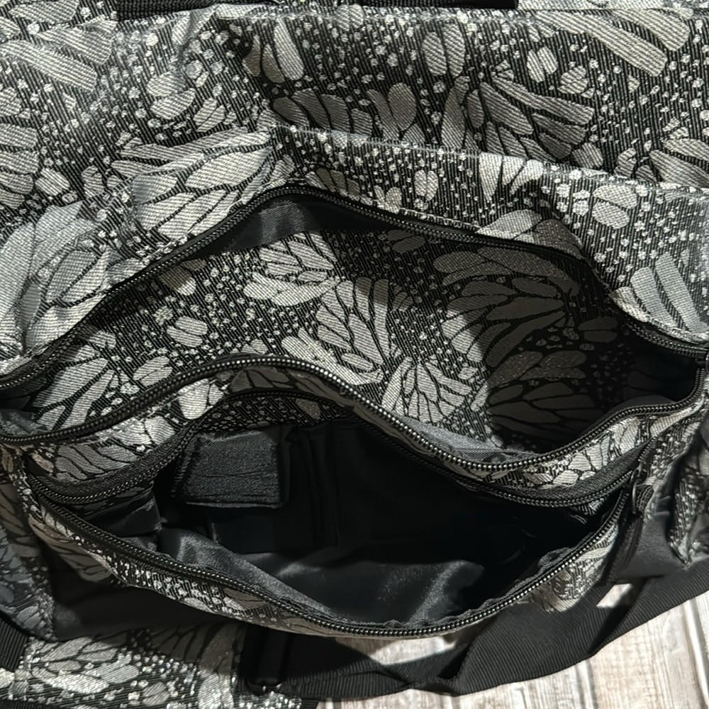 Nurse Mates Butterfly Silver Gray Jacquard Medical Professional Carry Bag - Picture 5 of 9